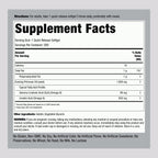 Piping Rock cold pressed evening primrose oil capsules nutritional facts label closeup
