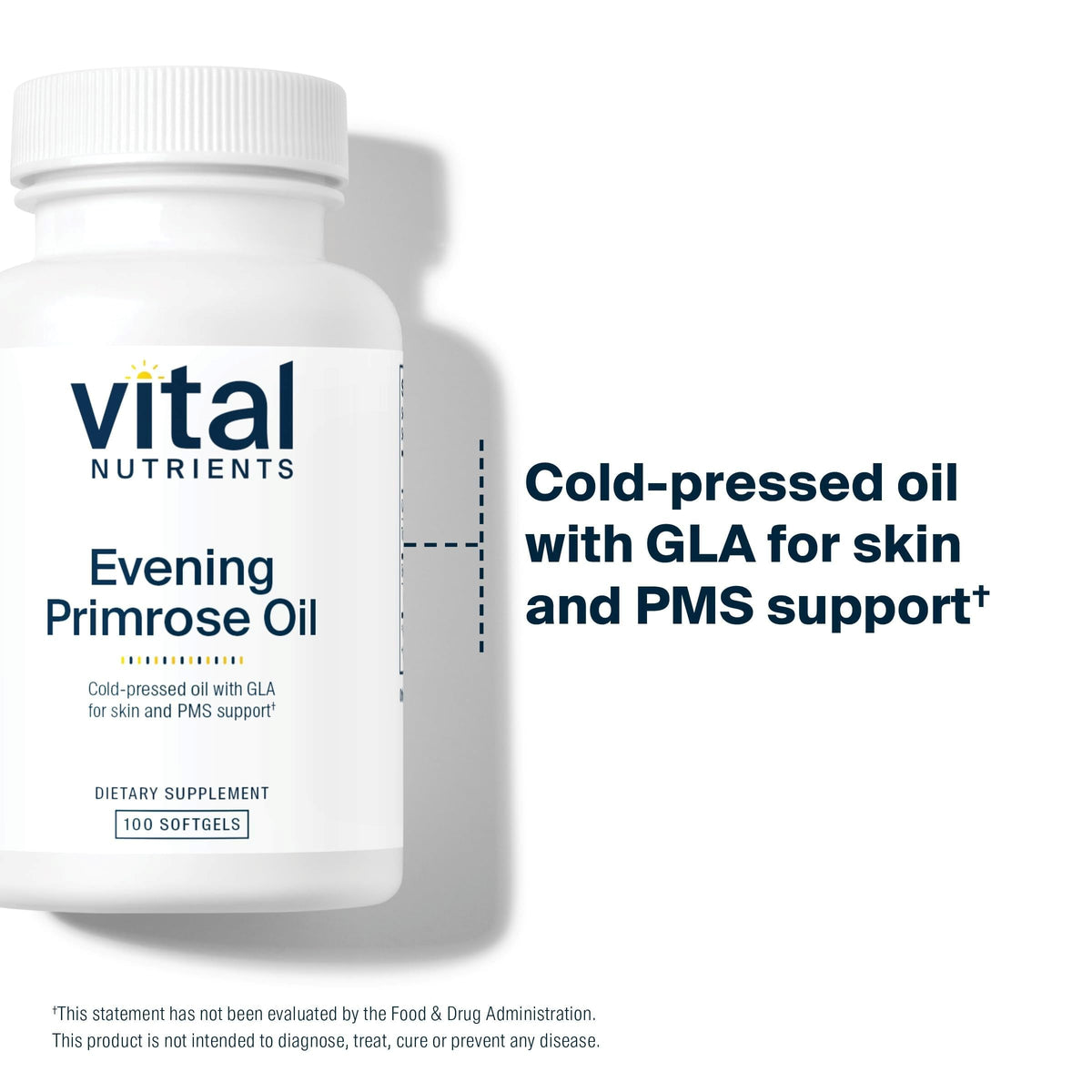 Vital Nutrients Evening Primrose Oil 1000mg dietary supplement for women health