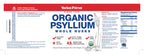 Nutritional facts for Yerba Prima Organic Psyllium Whole Husks