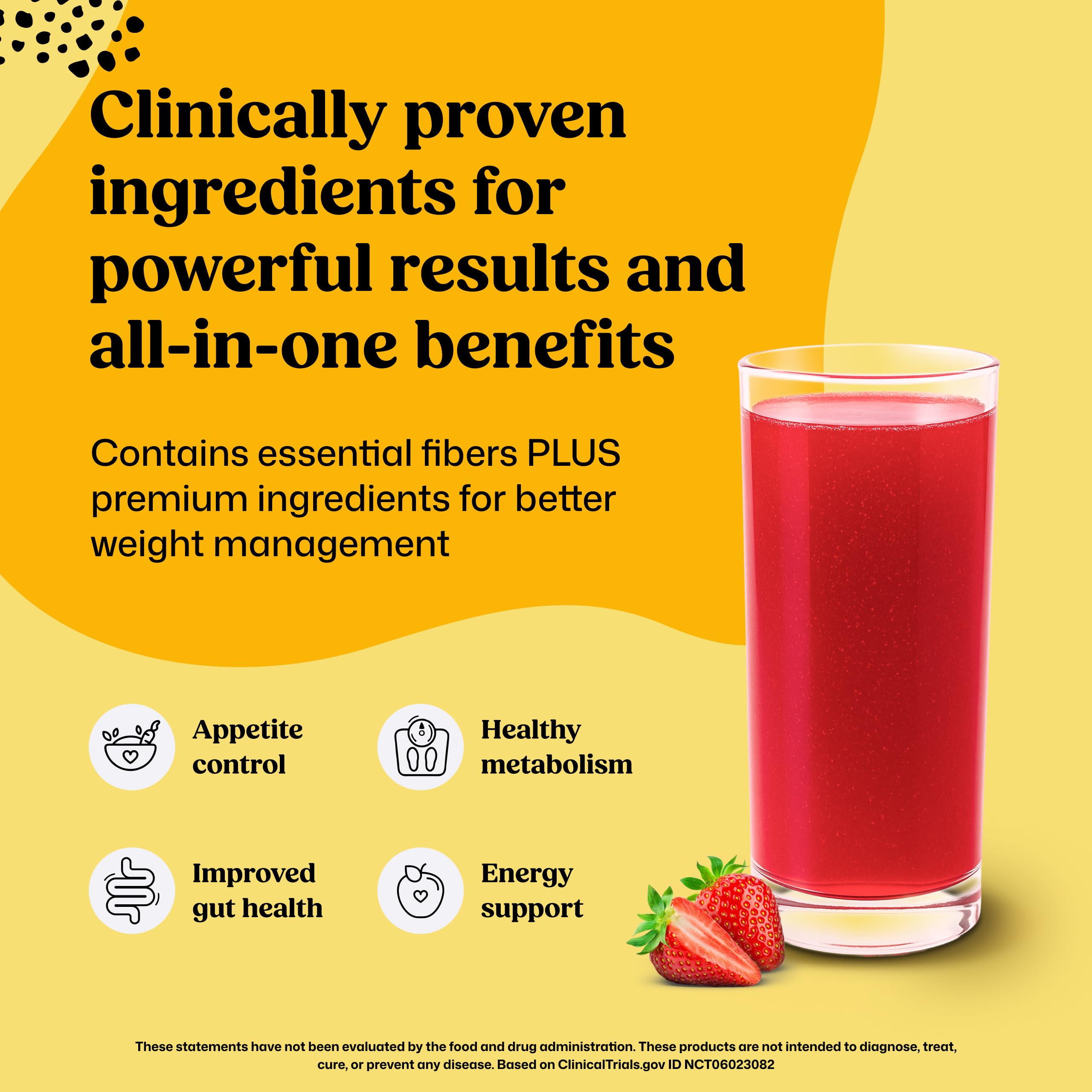 ColonBroom Premium strawberry flavor supplement tub packaging