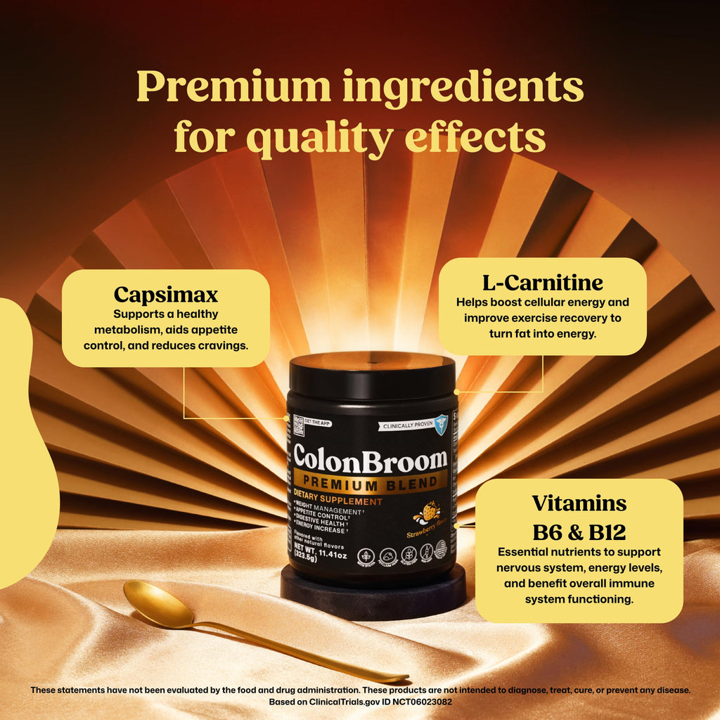 ColonBroom psyllium husk powder nutritional information label