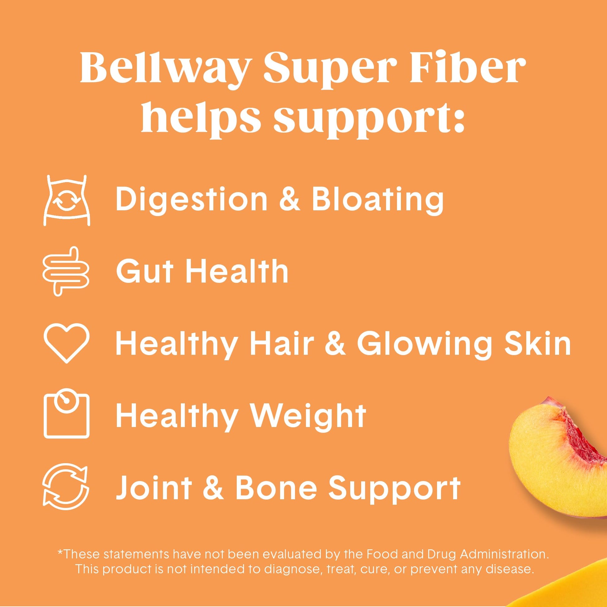 Scoop of Bellway Super Fiber Collagen powder next to container