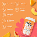 Close up of Bellway Super Fiber powder texture and ingredients