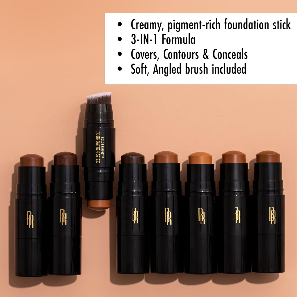 Black Radiance foundation stick showing pigment-rich cream side