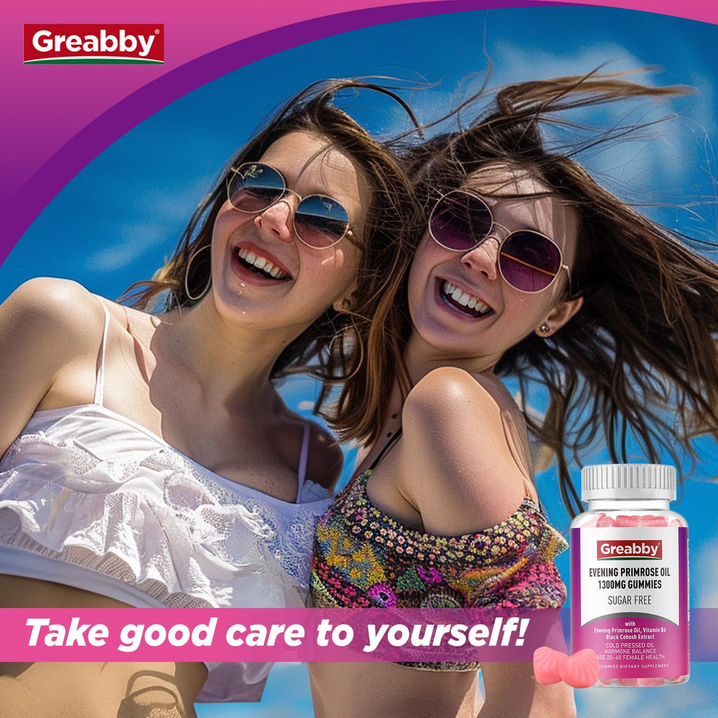 Greabby imported health supplements for women showing authentic USA product details