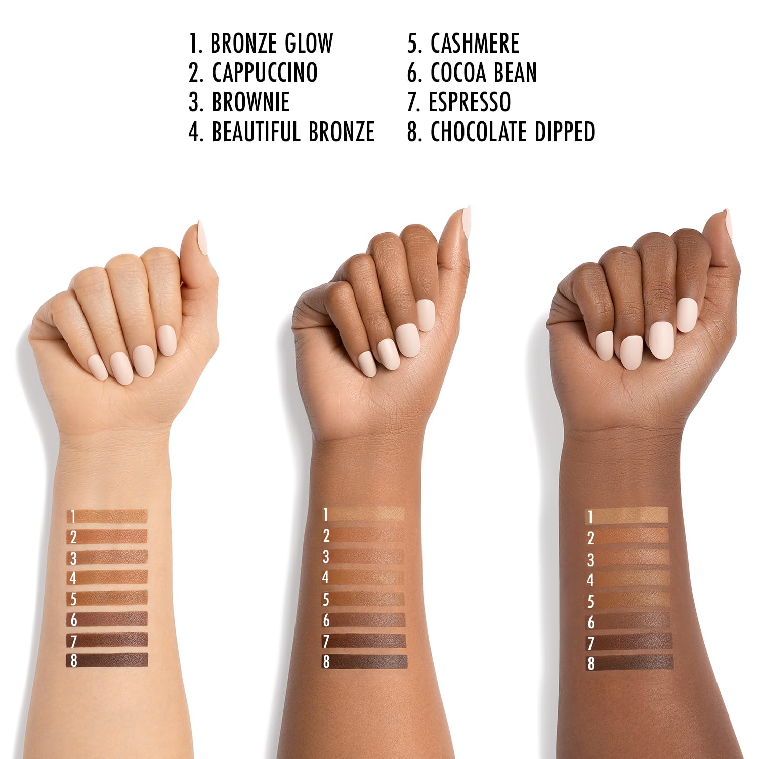 Pigment-rich makeup stick in shade Beautiful Bronze for deep skin tones