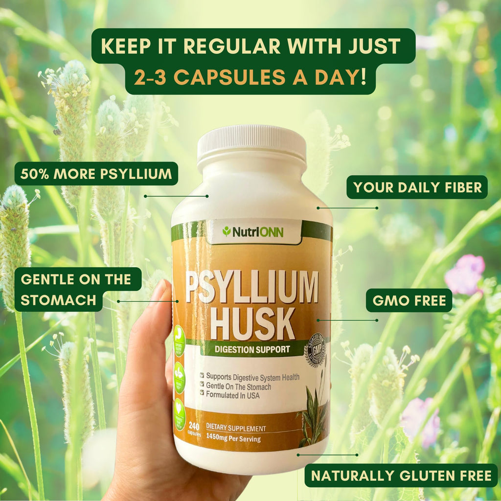 NutriONN Psyllium Husk USA imported supplement packaging