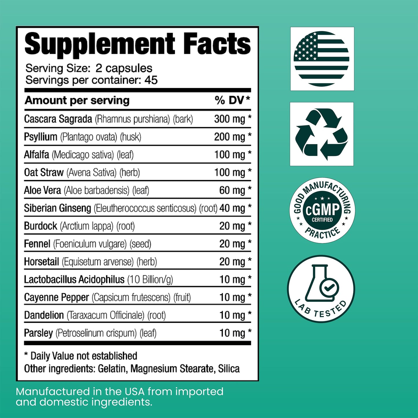 Sanar Naturals Colon Cleanser 90 count bottle close up