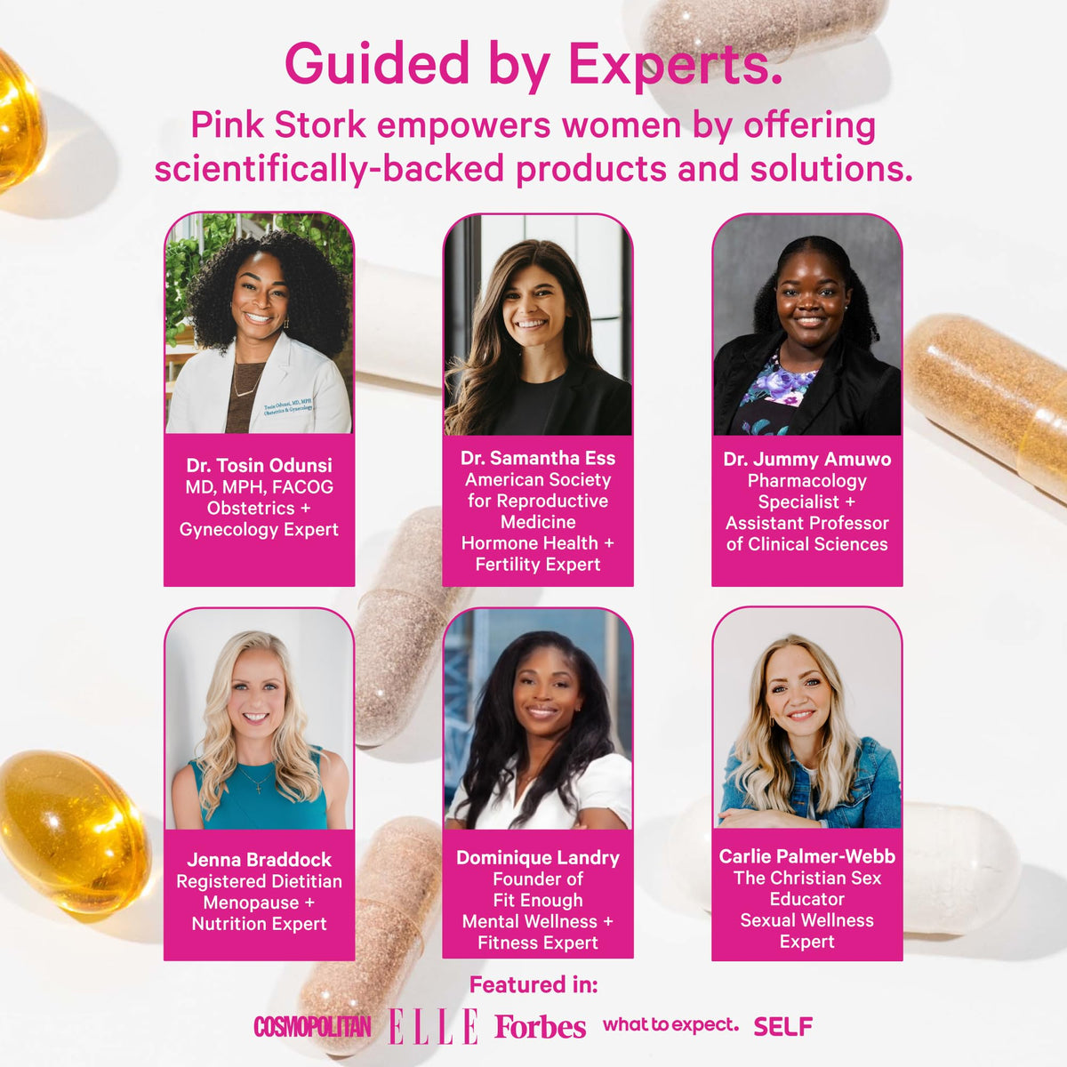 Authentic USA imported Pink Stork red raspberry leaf vegan gummies side panel detailing safety guidelines.