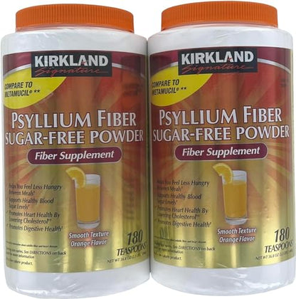 Kirkland Signature Sugar Free Psyllium Fiber powder container size
