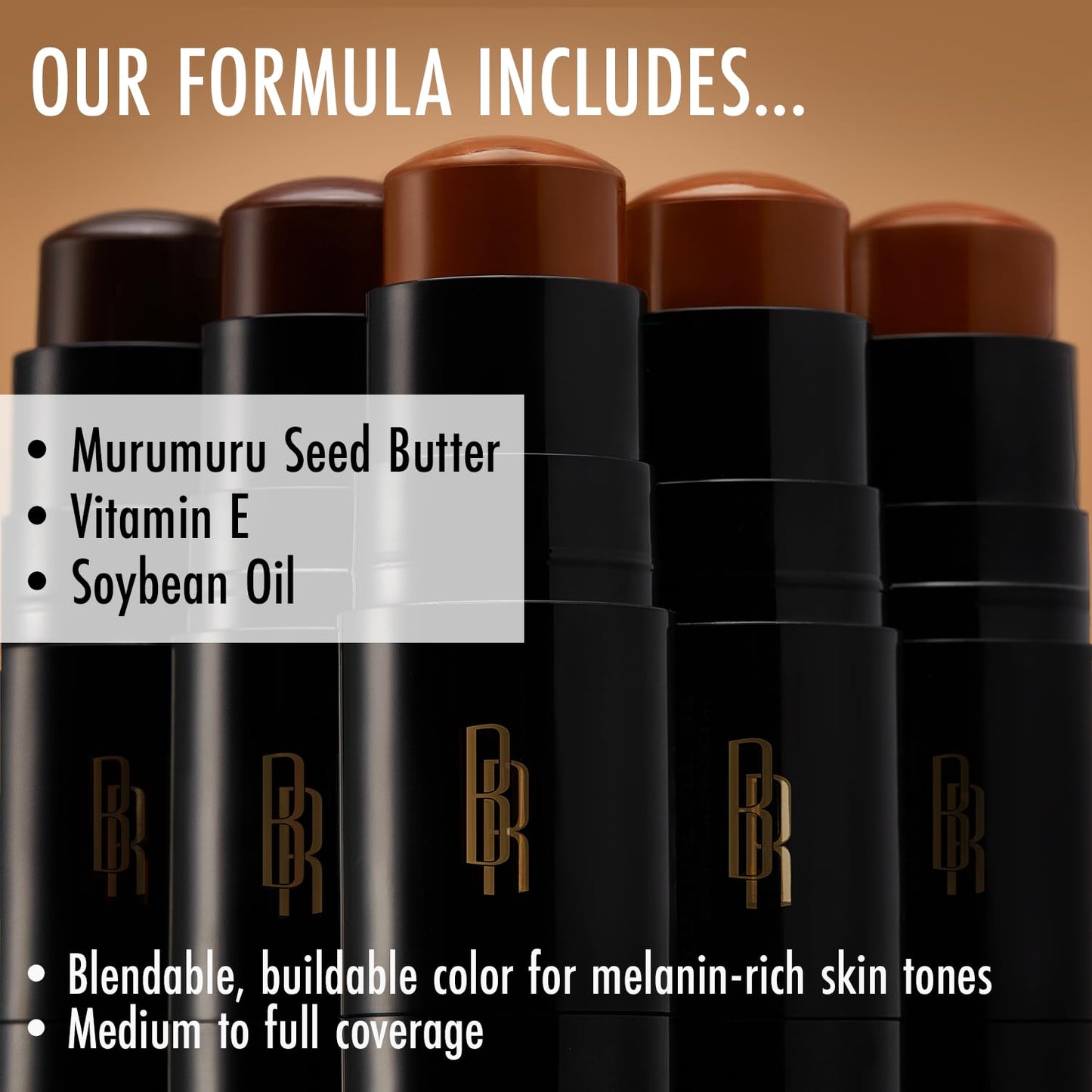 Authentic Black Radiance beauty product showing the smooth foundation stick texture