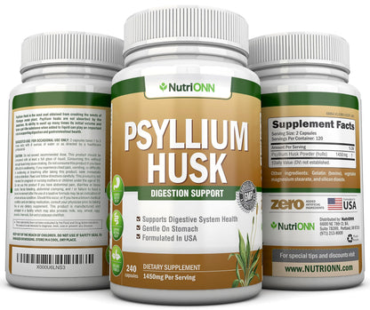 Premium NutriONN fiber supplement bottle branding