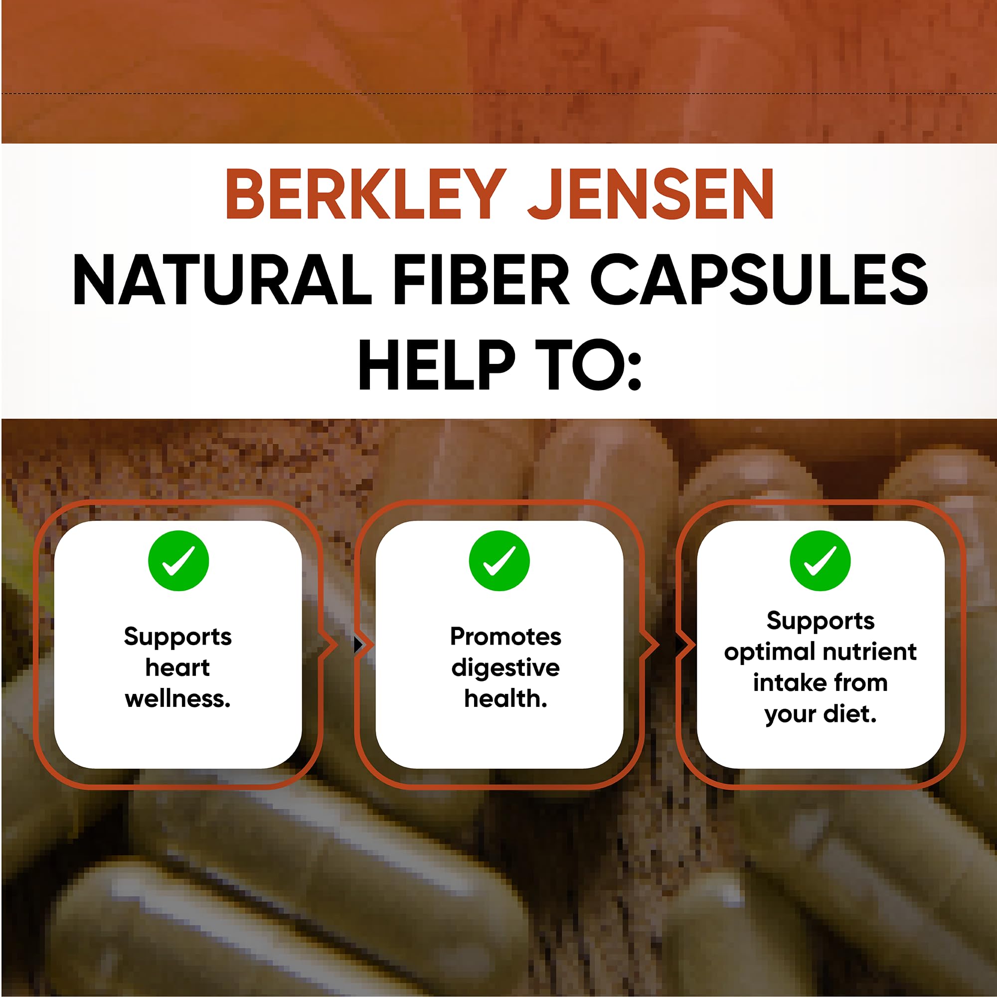Berkley Jensen fiber supplement bottle packaging details