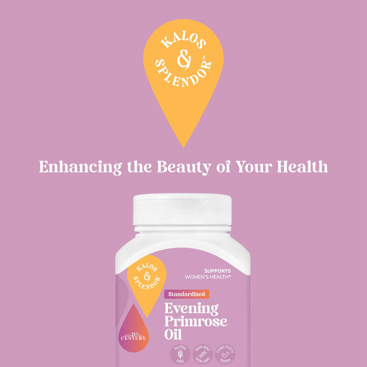 USA imported evening primrose oil dietary supplement bottle
