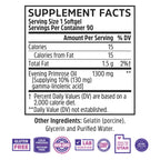 Zhou Nutrition cold pressed evening primrose oil supplement label showing ten percent GLA facts