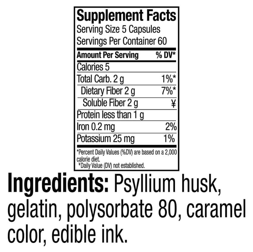 Premium imported fiber supplement 600 count bottle