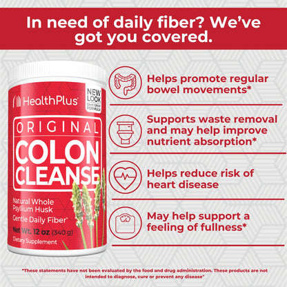 Health Plus Colon Cleanse psyllium husk powder texture