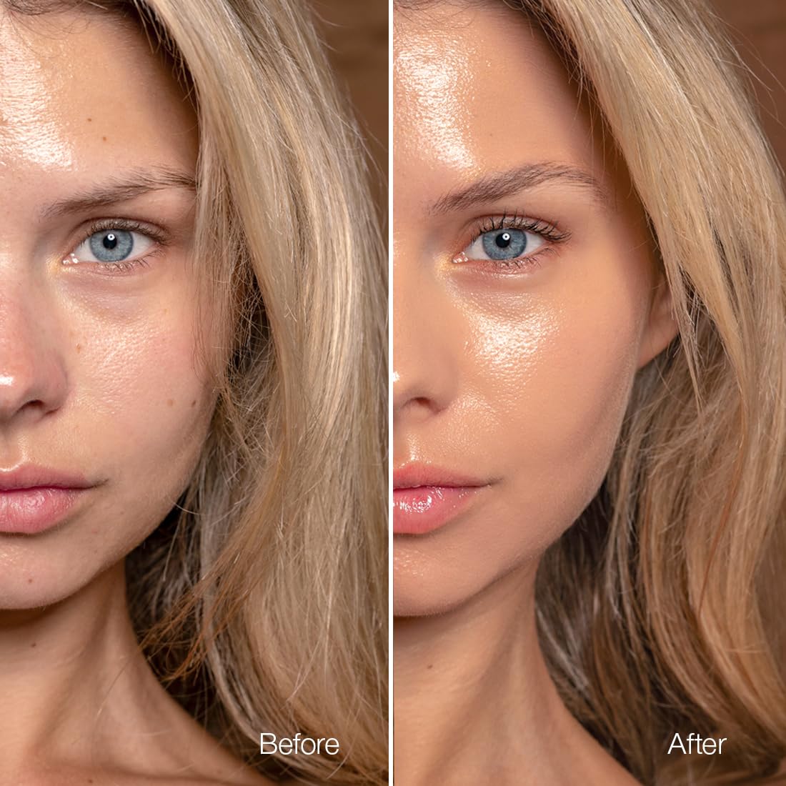 Hydrating skin tint foundation with niacinamide and aloe vera packaging close up.