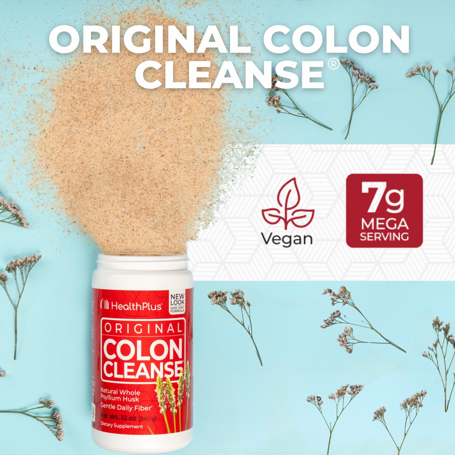 Health Plus Colon Cleanse heart healthy fiber supplement container