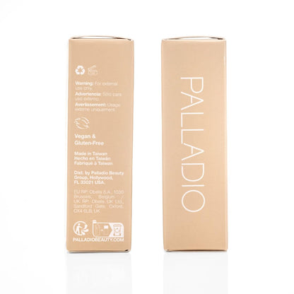 Skincare infused lightweight foundation bottle with shade label Light Ivory.