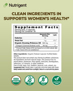 Nutrigent premium imported evening primrose oil capsules for hormonal balance and PMS relief