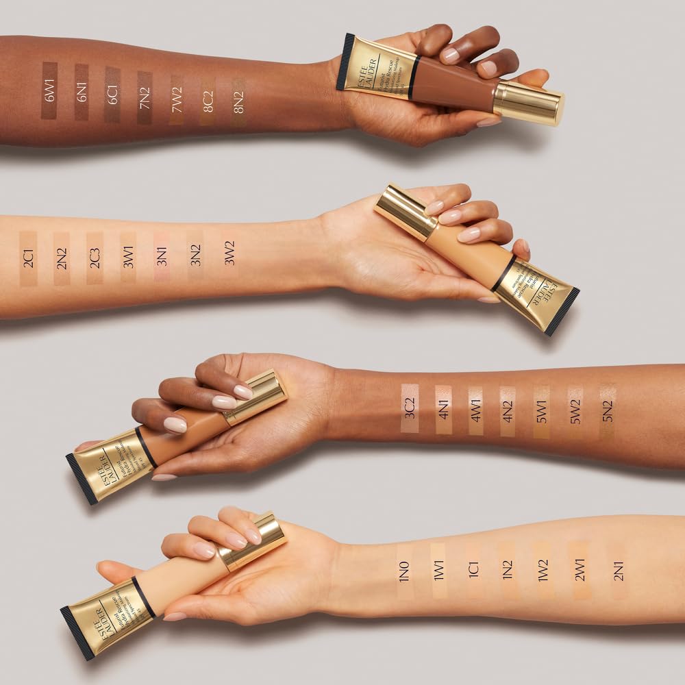 Estée Lauder Futurist Hydra Rescue Moisturizing Makeup SPF 45 tube angled on a clean background.