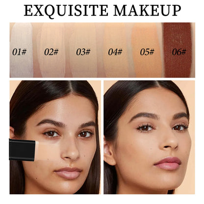 O'CHEAL lightweight brightening stick foundation on multi angle view.