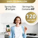 Mission Hill Foods evening primrose oil capsules clear display showing smooth easy to swallow texture