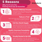 Kindnature hormonal balance strawberry flavored sugar free vegan supplements side label
