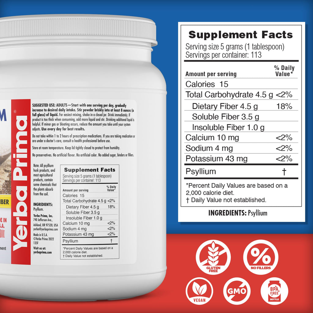 Yerba Prima colon cleanser dietary supplement packaging
