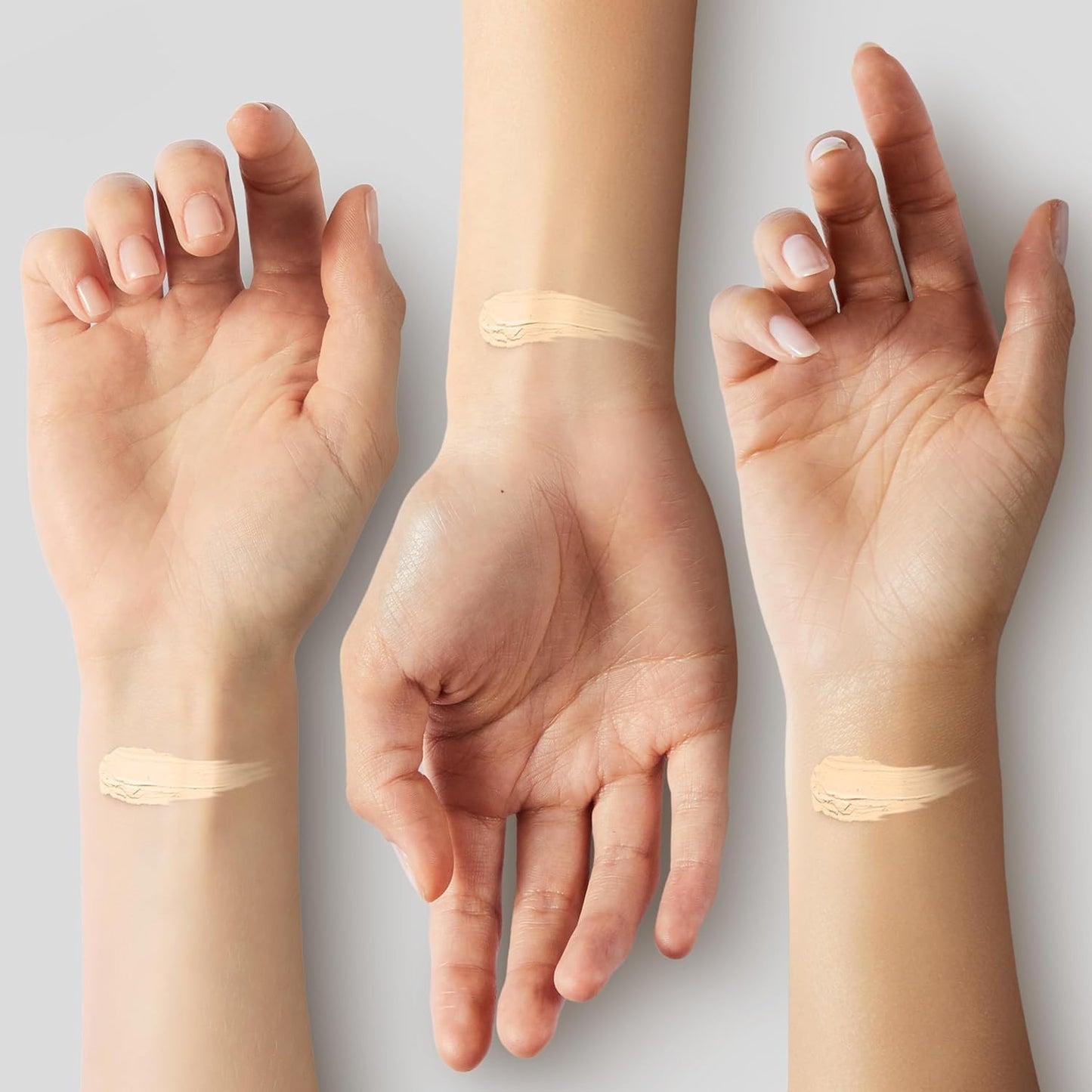 Liquid swatch of Wet N Wild Soft Beige foundation demonstrating the creamy buildable matte texture