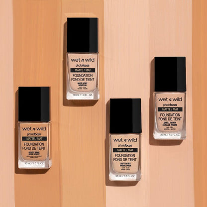 Wet N Wild matte liquid foundation being dotted onto skin to illustrate ease of blending