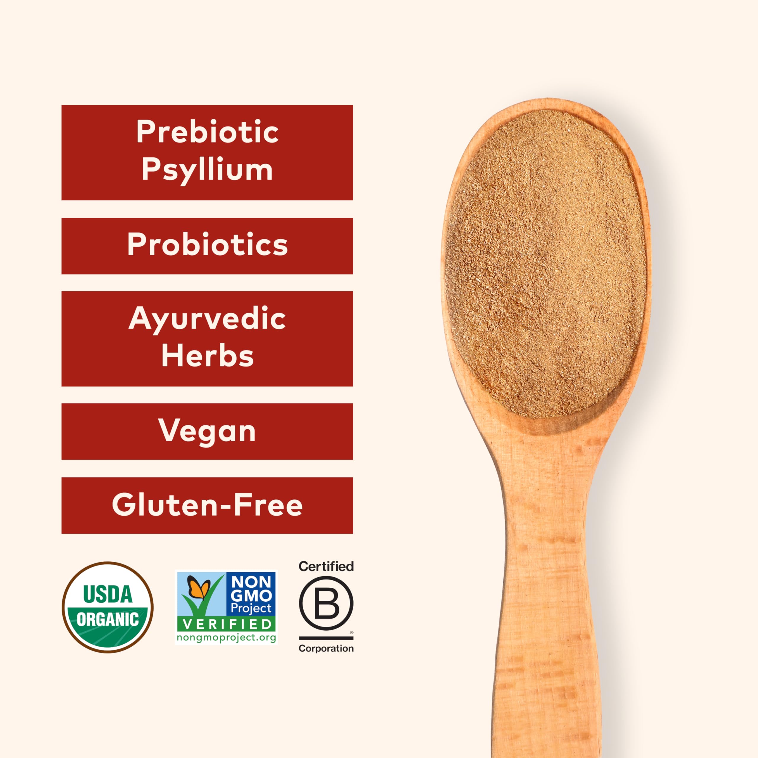 Organic India Psyllium fiber supplement nutrition facts label
