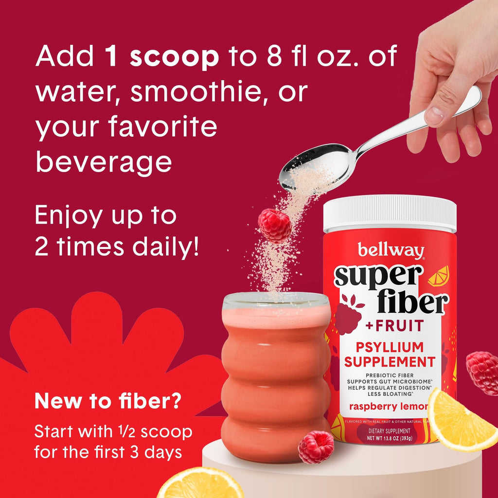 Scoop of Bellway Super Fiber powder texture and color