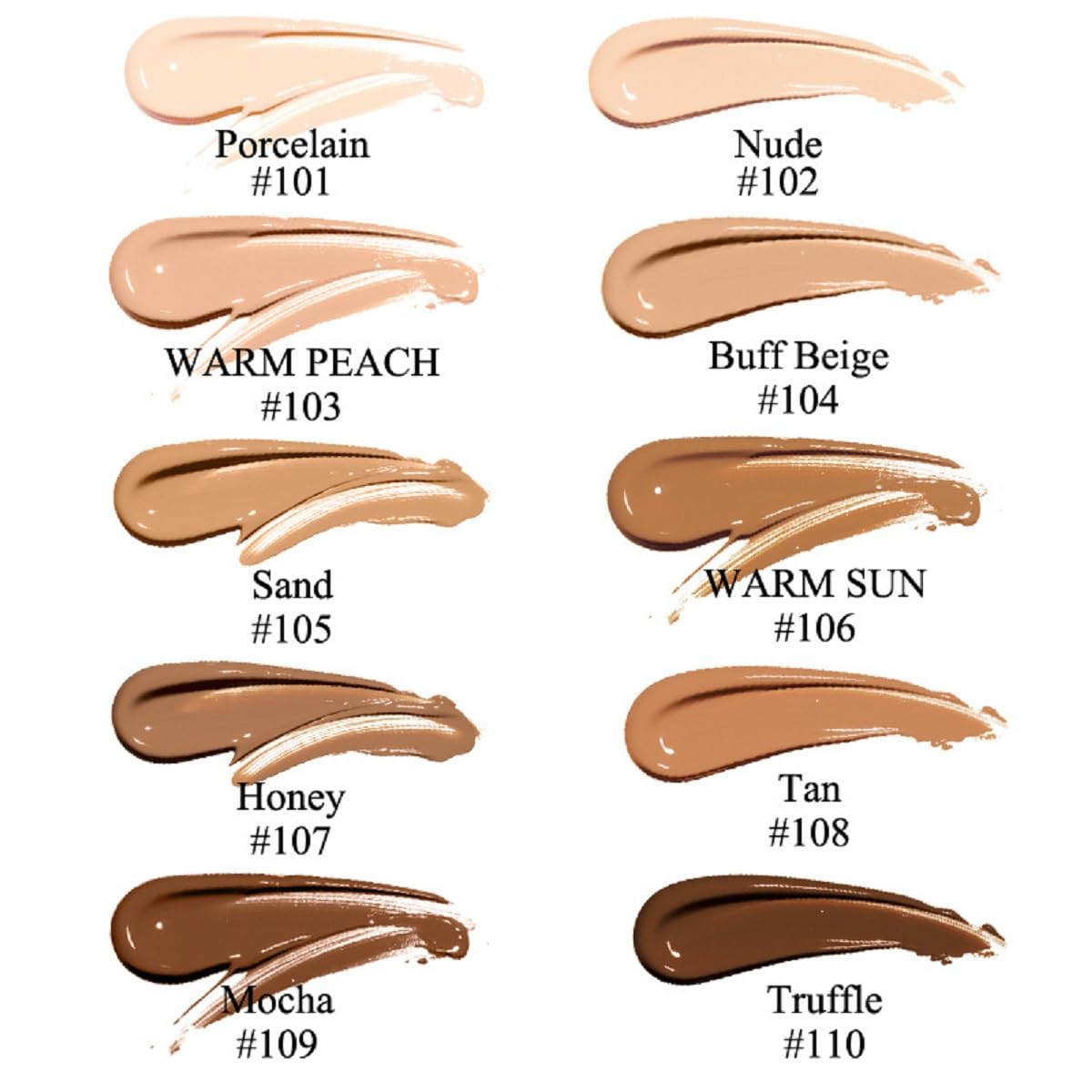 Meifen Phoera matte oil control foundation side label details