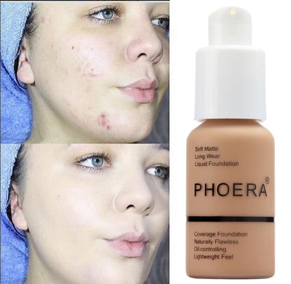 Two pack PHOERA foundation bottles displayed together against a clean backdrop