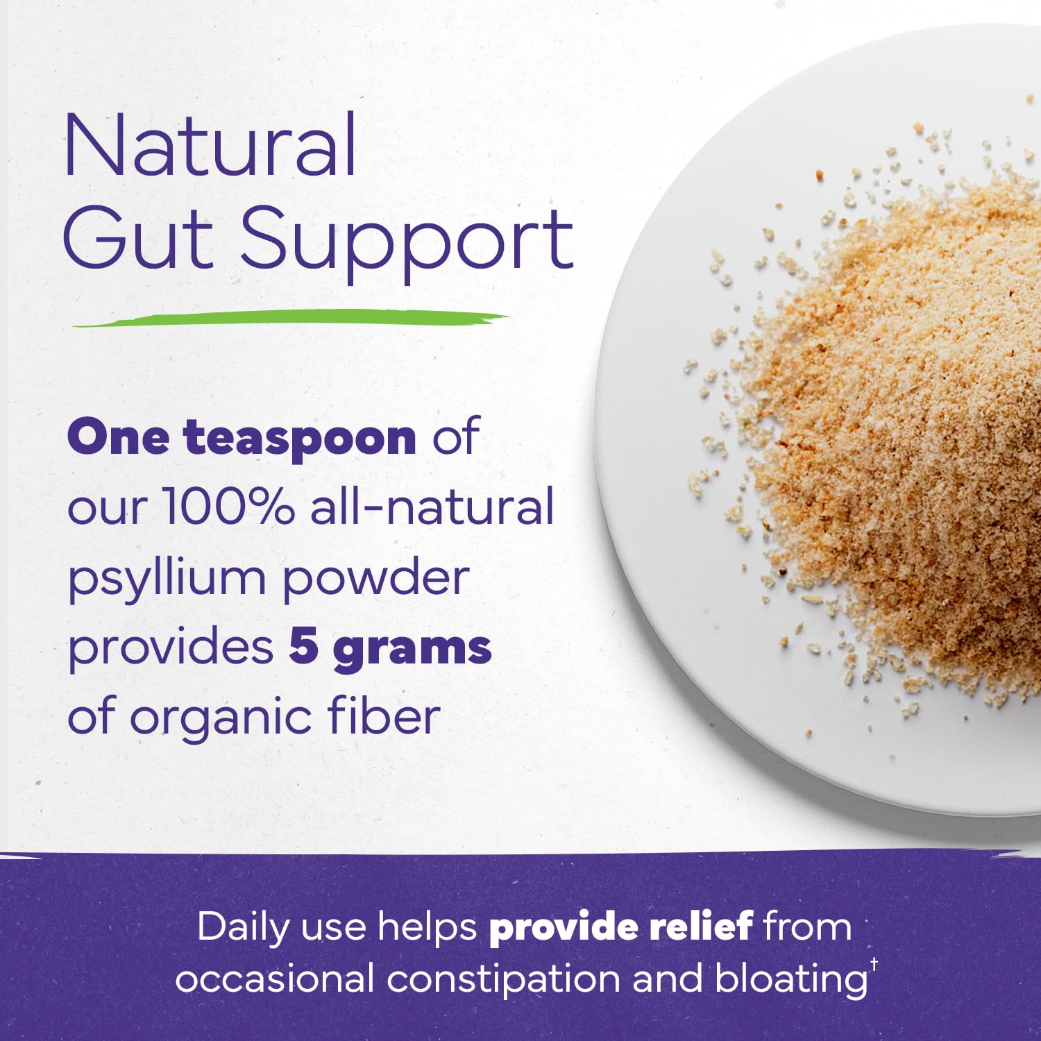 Konsyl Organic Psyllium Fiber supplement facts label