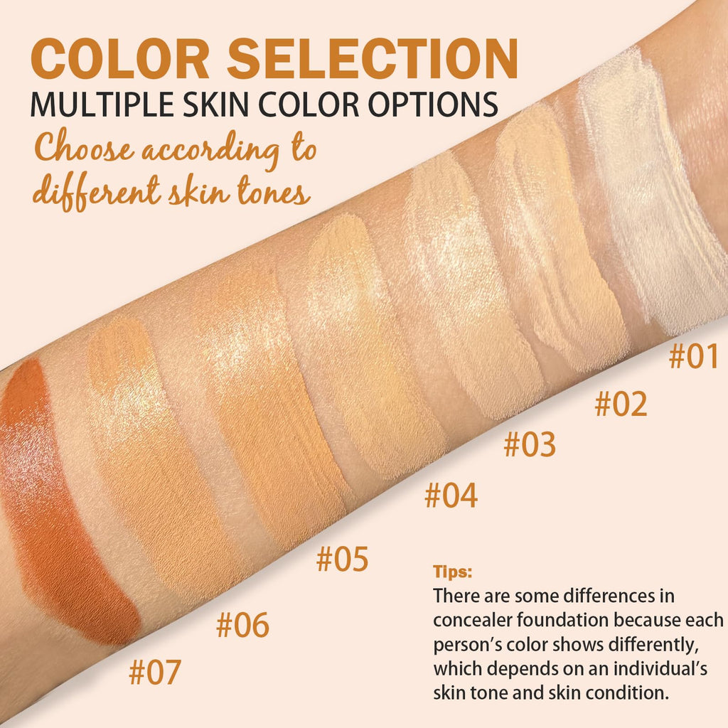 Close-up of the built-in soft blending brush on the Zaidoc cosmetic stick.