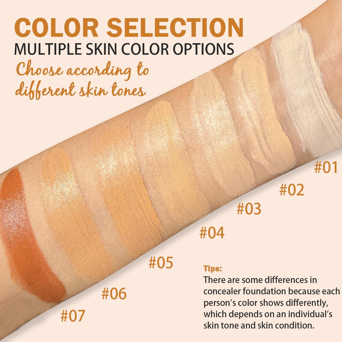Close-up of the built-in soft blending brush on the Zaidoc cosmetic stick.