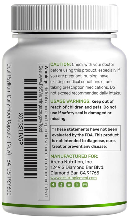 Professional studio shot of Deal Supplement digestive health bottle