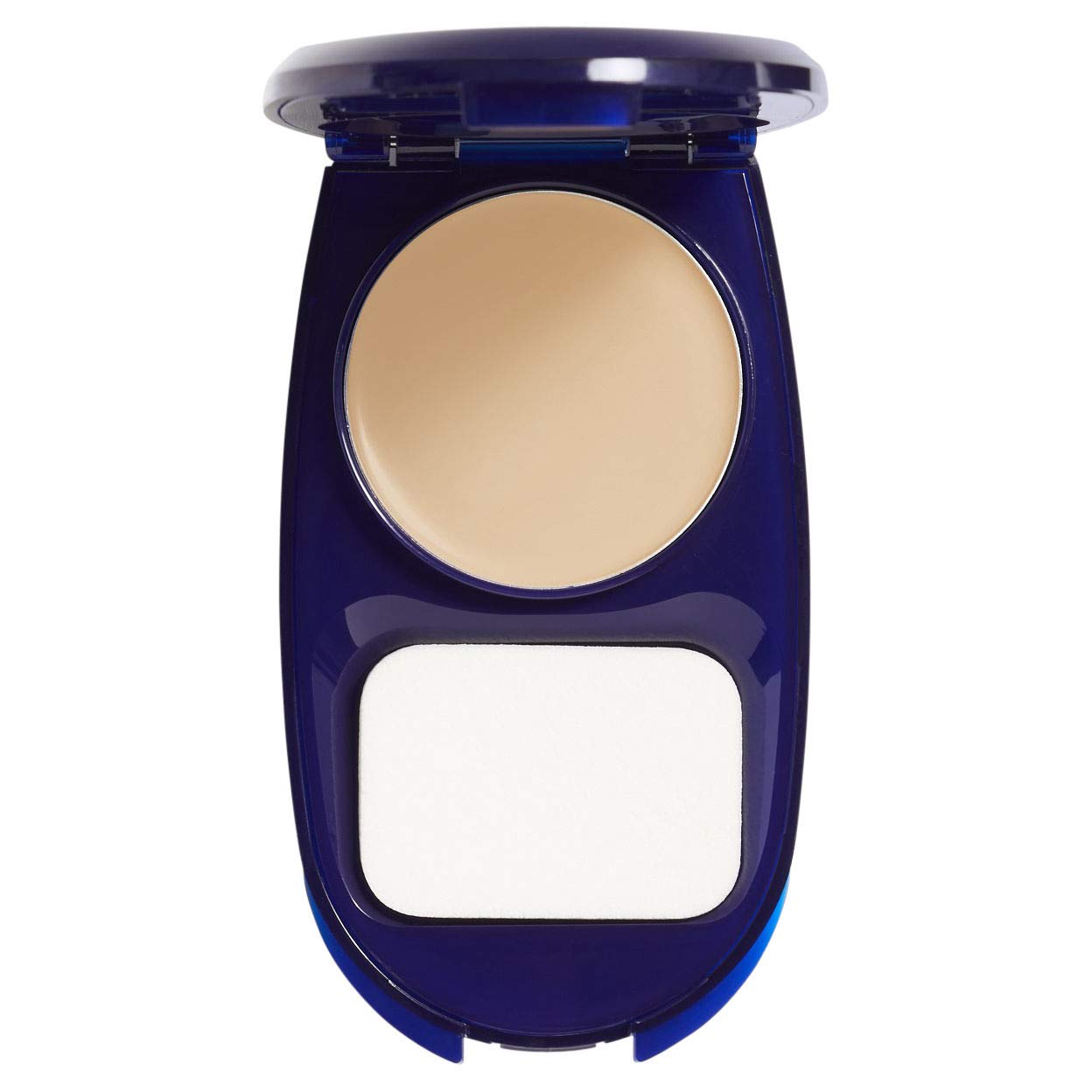 CoverGirl Aquasmooth cream to powder compact foundation inside product view with sponge