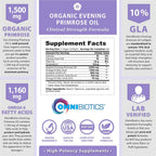 Cold-pressed premium organic evening primrose capsules for women hormone balance support.