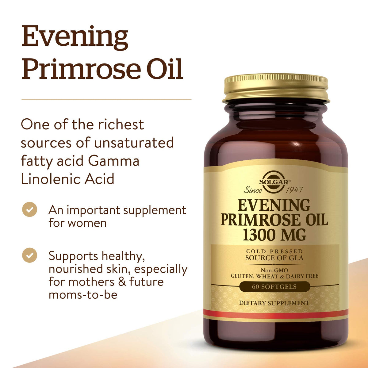 Premium premium quality evening primrose oil softgels for skin health and hydration support
