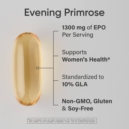 Sports Research cold pressed evening primrose oil supplement for women's hormonal health balance