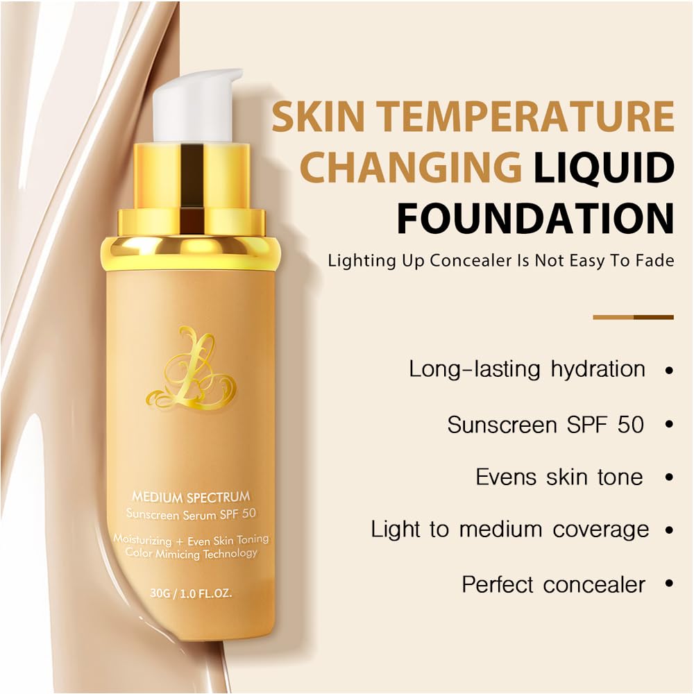 VBEYD liquid color changing makeup base transforming from white to natural skin tone shade