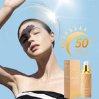 Back label details highlighting SPF 50 and fluid ounce capacity