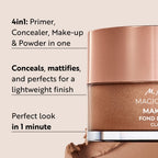 M. Asam 4-in-1 foundation jar open showing texture