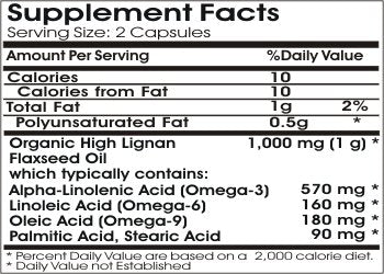 Naturetition Supplements high lignan flaxseed oil 1000mg dietary supplement details and clean ingredient label.