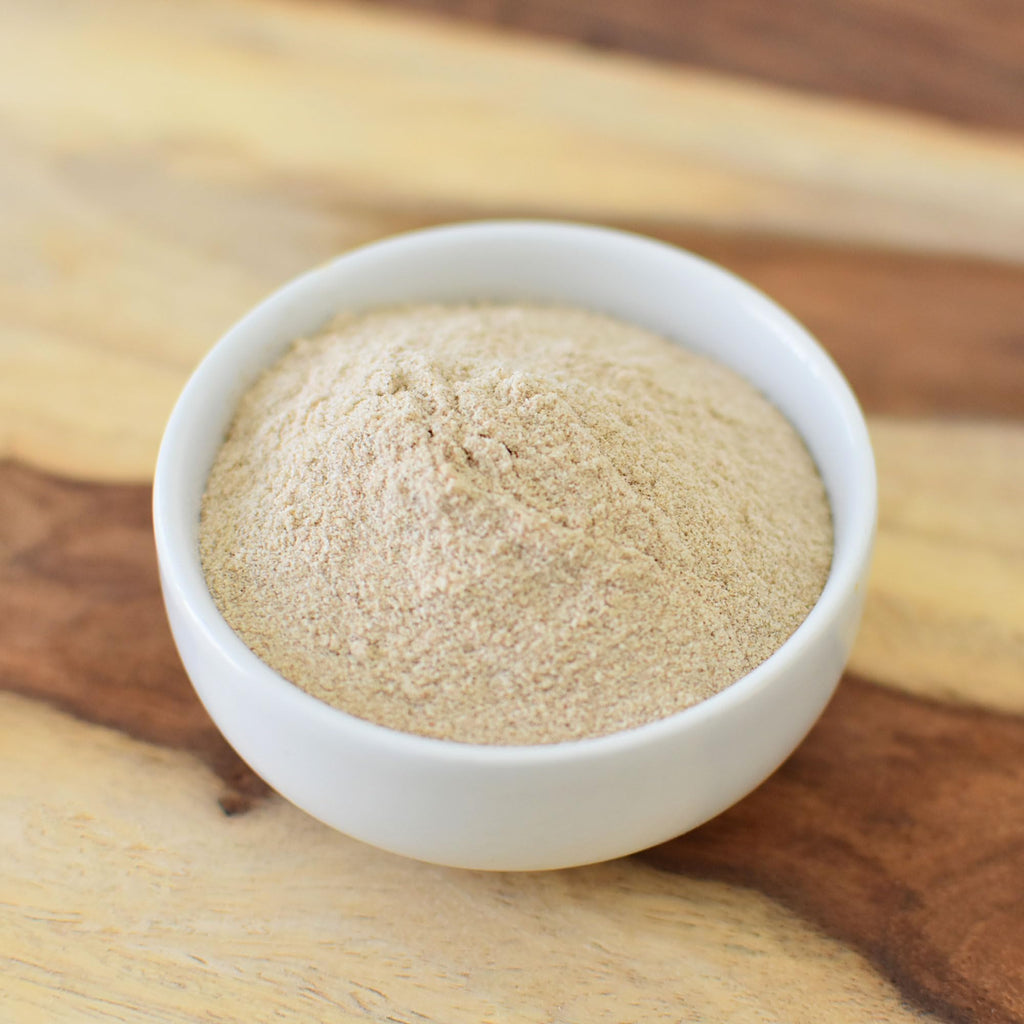 Anthony's Organic Psyllium Husk powder being mixed into water