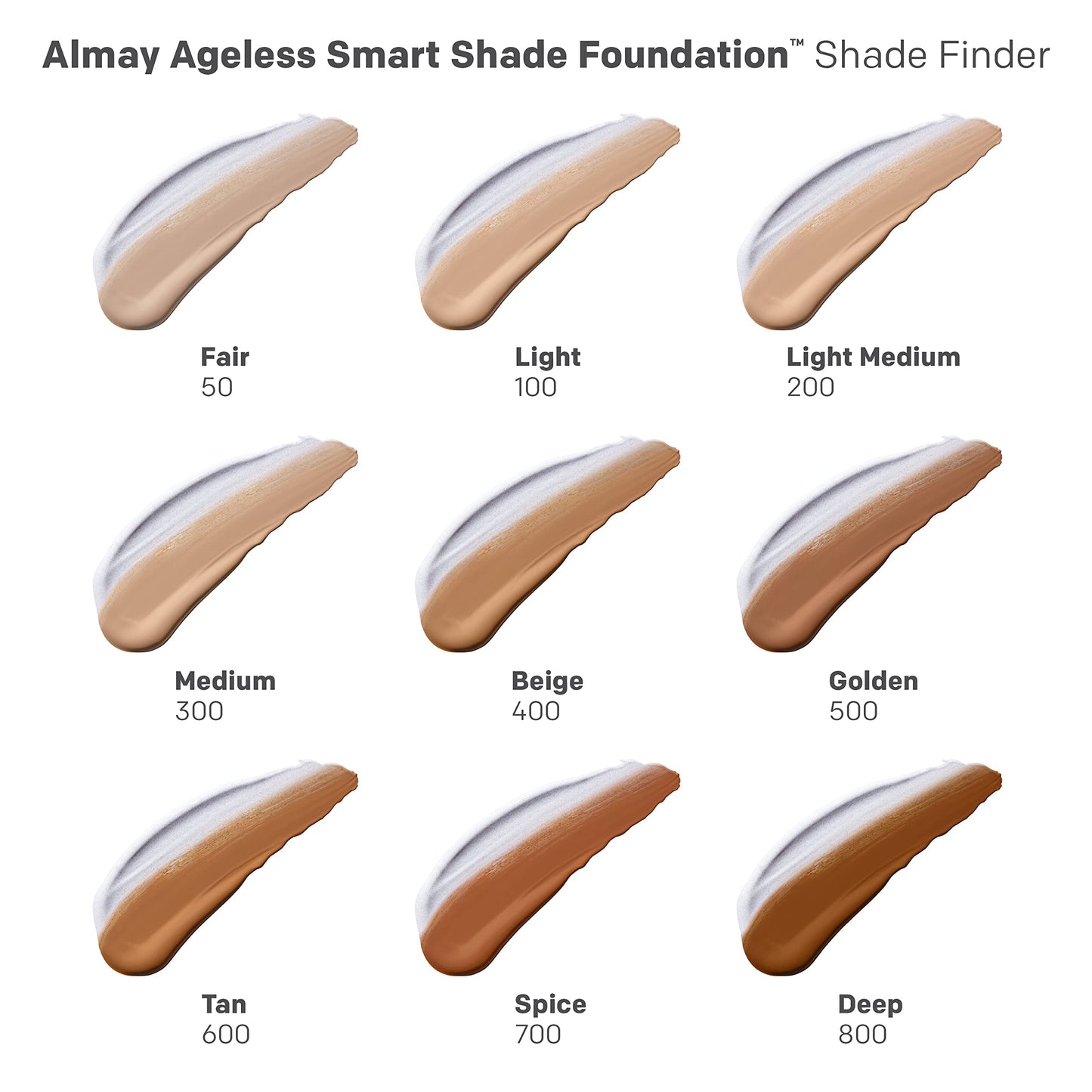 Authentic Almay imported makeup tube displaying the natural finish liquid foundation benefits